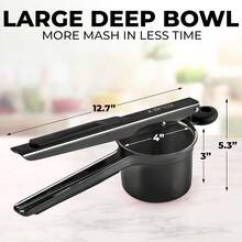 13.5oz Potato Ricer With 3 Interchangeable Discs - màu đen - Xem 2