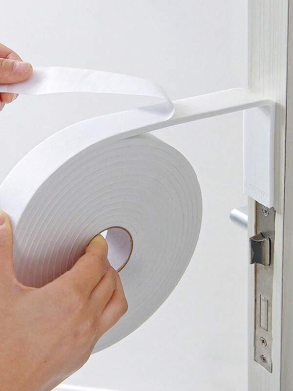 1pc 5m Self-Adhesive Windproof Waterproof Aging-Resistant Soundproofing Strip For Windows And Doors, Thick Door Bottom Seal Strip Roll Sound Insulation Anti-Collsion Tape,Door And Window Sealing Strip, Acoustic Door And Window Foam