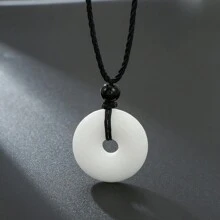 1條手工編織可調節天然寶石釦扣吊墜項鏈,中性風格,假日禮物 - 項鍊 - 查看 18