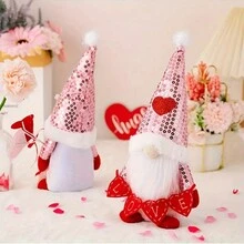 1 件，2024 年新校园情人节装饰，送给她的情人节礼物，情人节装饰侏儒，家居和房间侏儒装饰，情人节礼物的最佳选择。