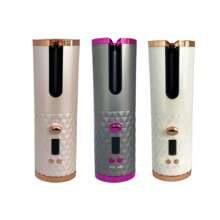 Rizador de pelo automático inalámbrico, plancha automática de ondulación en espiral, máquina de rodillo mágico eléctrico, electrodomésticos de peinado de cabello, - Gris - Ver 1