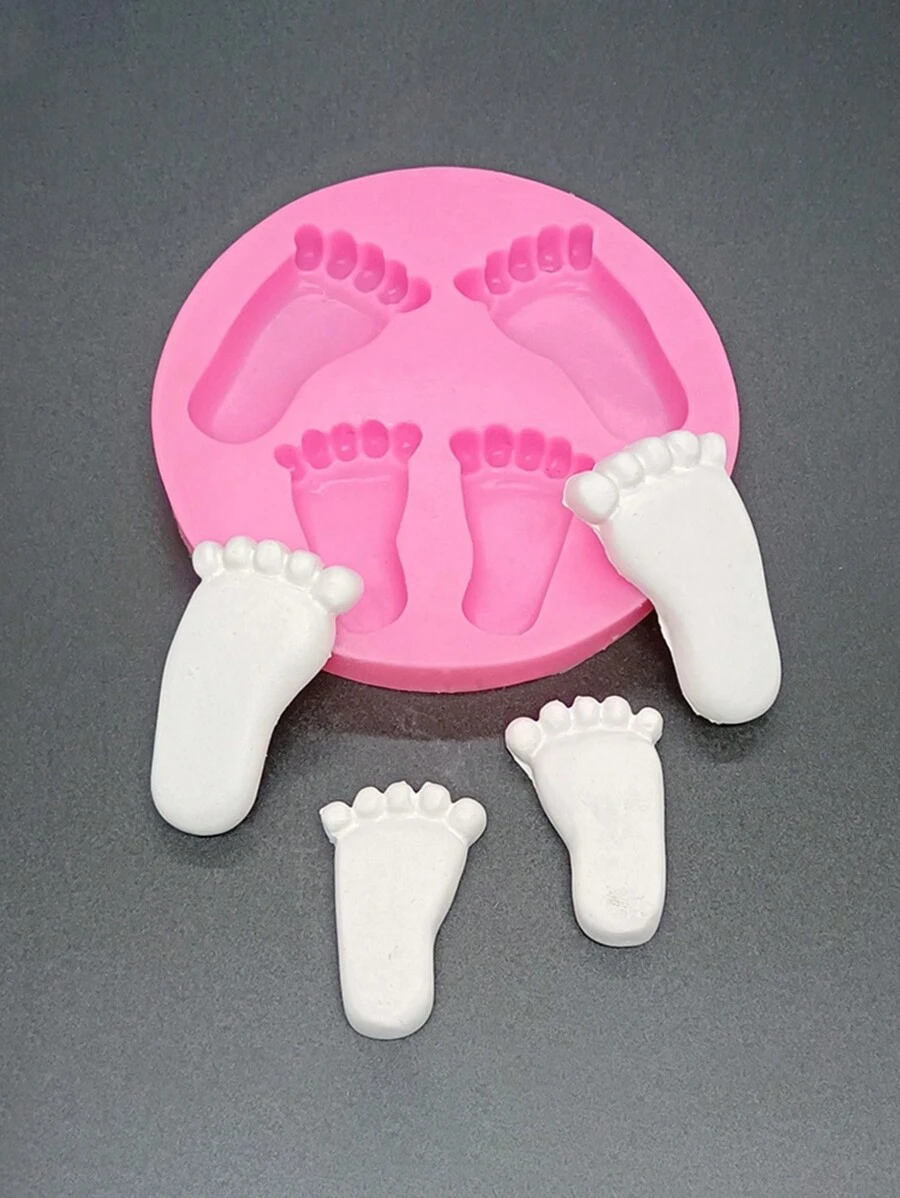 1pc Foot Shaped Silicone Mold - Multicolor - View 1