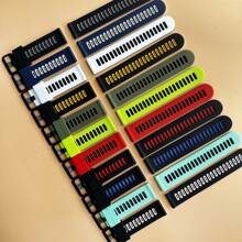 1pc Black Orange 20mm 22mm Dual Color Sport Silicon Breathable Watch Band Compatible With Huawei, Garmin, Samsung, Huami, Xiaomi, Ticwatch, Colmi, Coros, Realme, Fossil, Polar, Suunto, Etc. 22mm Version Fits Huawei Apple Watch 4/4pro 3/3pro Gt3 Gt2 Gt4, Garmin Vivoactive 4, Forerunner 265, Venu 3, Amazfit Bip 5, Gtr4 Gtr3 Gtr2, Mapple Watch S1 Pro S2. 20mm Version Fits Samsung Galaxy Watch 6 5 Pro 4 Classic, Huawei Apple Watch Gt 3 Gt 2 42mm, Garmin Venu, Vivoactive 3, Amazfit Gts 4 Gts 3 Gts 2, Bip Mini. - black orange - View 6