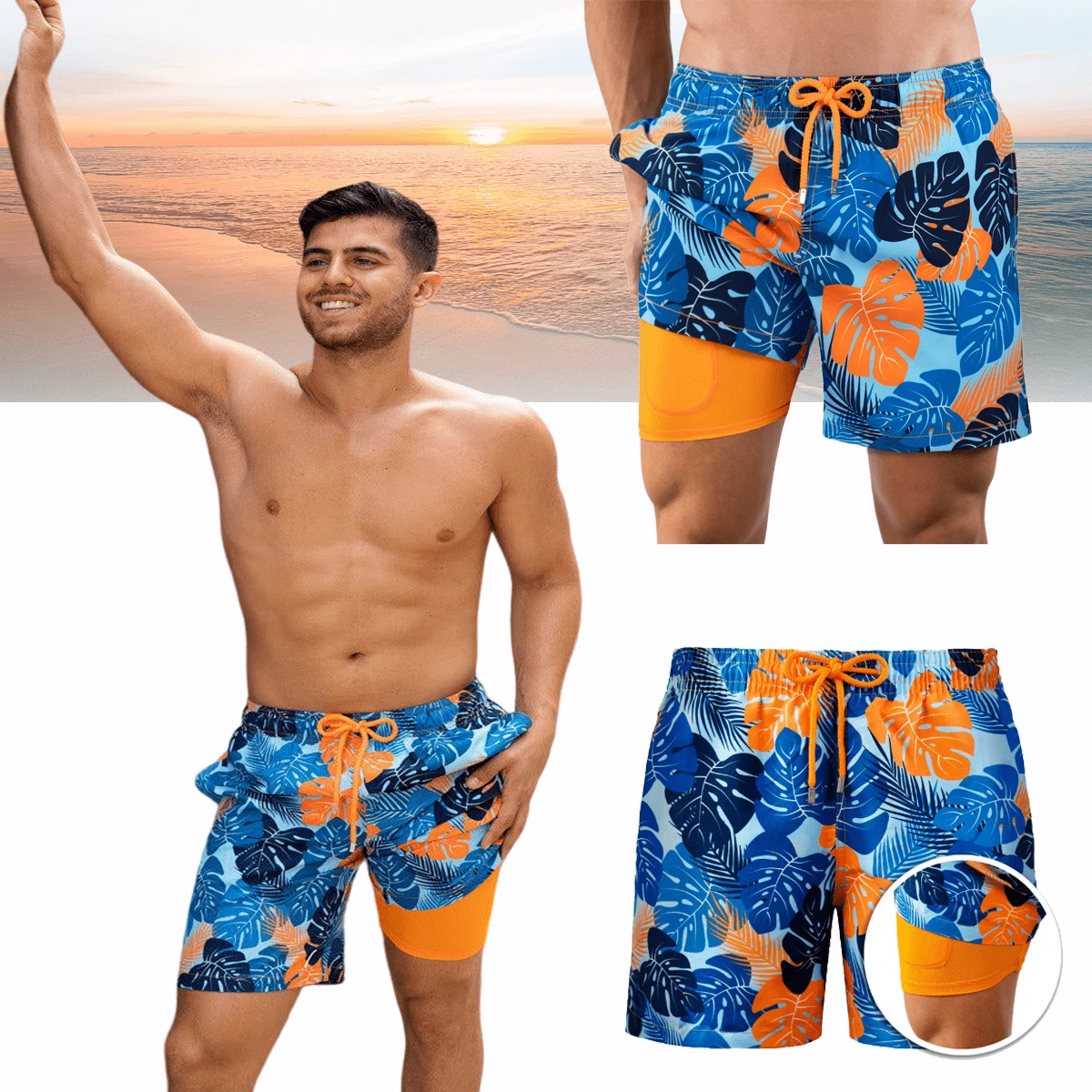Men's Beach Shorts Men's Swimsuit Shorts Swimsuits