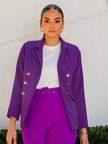 Women Coats - Purple - View 2