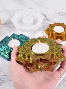 1pc Lotus Shaped DIY Silicone Mold - Clear - View 4