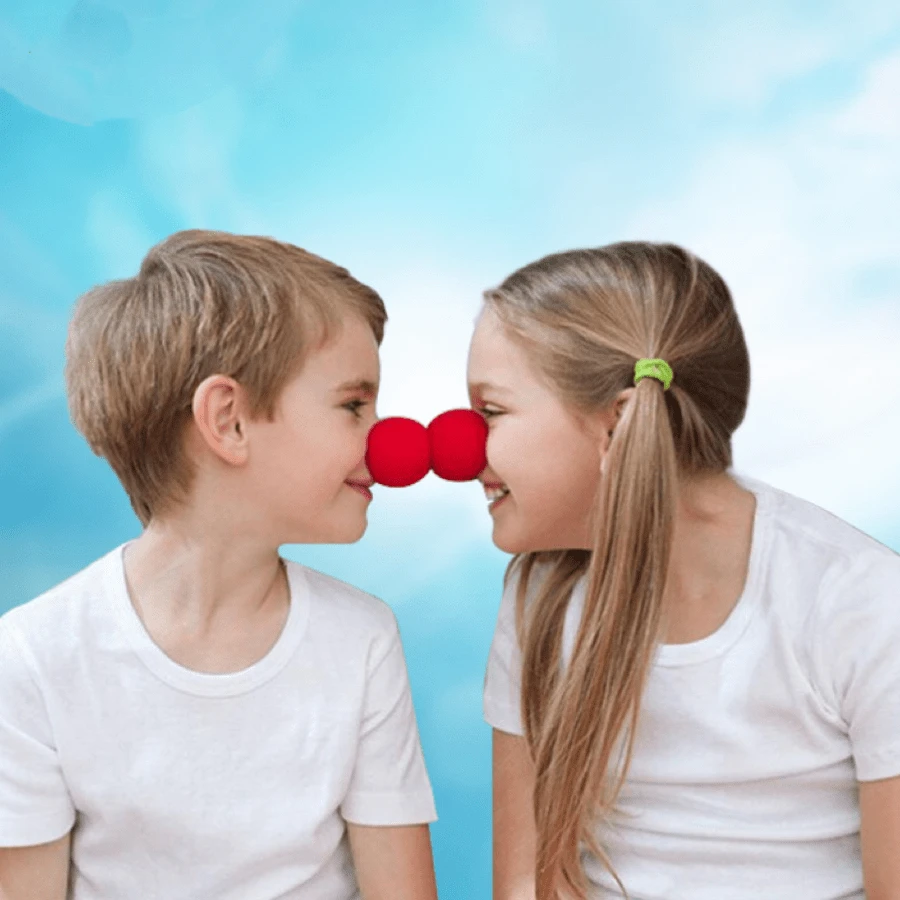 1 Clown Déguisé Avec Un Nez En Boule D'éponge Rouge, Adapté Pour Les Fêtes De Vacances, Etc. - Rouge - Voir 9