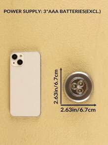 1/3/6 Piezas Luz De Gabinete Con 3 Perlas De Lámpara Led, Luz Nocturna Autoadhesiva, Adecuado Para Dormitorio, Dormitorio, Gabinete, Armario, Uso De Emergencia Y De Mesita De Noche