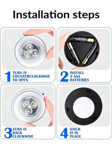 1/3/6 Piezas Luz De Gabinete Con 3 Perlas De Lámpara Led, Luz Nocturna Autoadhesiva, Adecuado Para Dormitorio, Dormitorio, Gabinete, Armario, Uso De Emergencia Y De Mesita De Noche