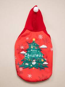 Pet Cat Clothes, Winter Christmas Red Costume, Warm Plush Outfit For Dogs And Cats - Multicolor - View 7