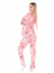 PIJAMA COMODA Y SUAVE MODA DAMA - Rosa Pálido - Ver 3