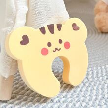 1pc Baby Animal Pattern Eva Door Stopper, Nordic Style Door Stopper For Daily Use - Yellow - View 1