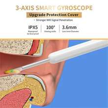 NE3 Ear Cleaner High Precision Ear Wax Removal Tool with Camera LED Light Wireless Otoscope Smart Ear Cleaning Kit-Black - Black - View 4