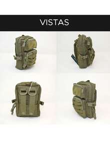 Mariconera Tipo Militar Para Hombre, Aire Libre - Verde Oliva - Ver 4