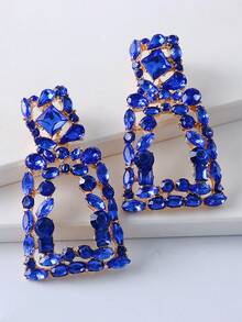 juran 1 Par Pendientes Geométricos De Diamantes De Imitación