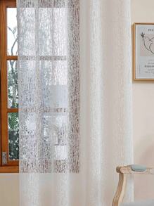 1pc Mesh Curtain With Perforations For Living Room, Bedroom, Kitchen, Patio, Villa