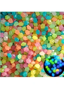 500顆/袋發光石頭,潛水石,家庭花園裝飾露台庭院路徑裝飾,水族箱發光石