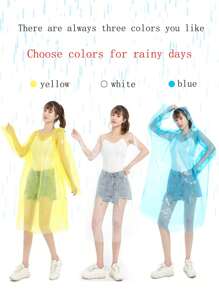 卡牌雨衣便攜旅行pvc一次性加厚壓縮雨披成人1件