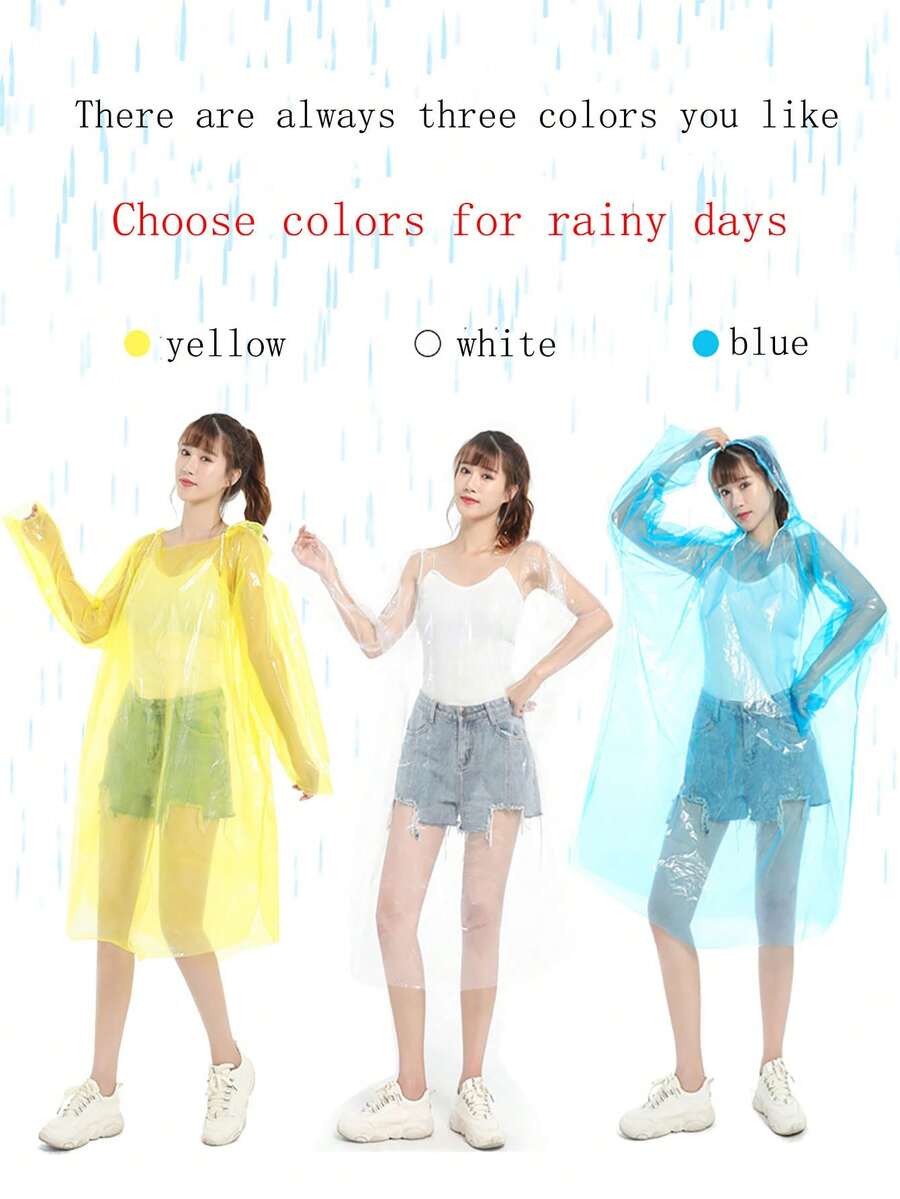 卡牌雨衣便攜旅行pvc一次性加厚壓縮雨披成人1件