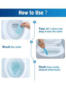 30 片廁所清潔片，低氣味，有效清潔馬桶和去除碗污