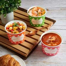 120入組12安士聖誕冰淇淋杯，適用於冷熱食品，紙質冰淇淋杯，甜點杯，紙質冰淇淋杯，適用於冰淇淋，熱湯，零食和水果。節日、派對必備！