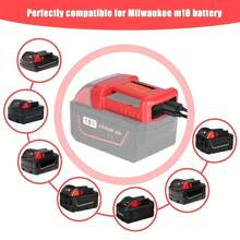 Awokee USB Charger Adapter, Compatible With Milwaukee M18 18V Battery, Dual Output Interface, USB And Type-C Charging Interface - View 3