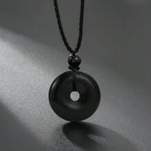 1條手工編織可調節天然寶石釦扣吊墜項鏈,中性風格,假日禮物 - 項鍊 - 查看 19