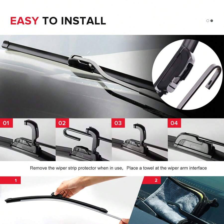 Front & Rear Car Windshield Wiper Kit, Suitable For Suzuki Sx4 Scross