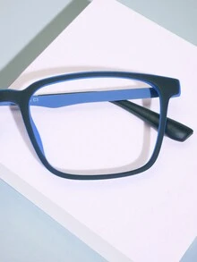 1 Miếng Đúng mốt Siêu nhẹ Cao su & titanium Chất liệu Hình vuông Thoải mái Kính mắt Khung trang trí Cho nam giới , Chặn ánh sáng xanh - màu đen - Xem 3