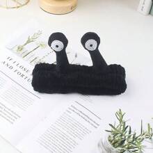 1入組毛絨蝸牛頭箍,可愛的卡通眼睛頭帶,毛絨彈性髮箍可用於護膚、洗臉、化妝,柔軟舒適的髮飾,感恩節、聖誕節禮物