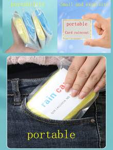 卡牌雨衣便攜旅行pvc一次性加厚壓縮雨披成人1件