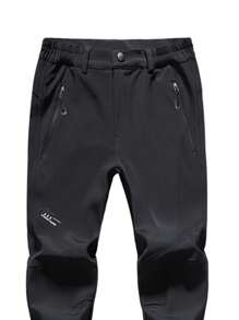 Quần đi bộ đường dài ấm áp lót nhiệt dày cho nam mùa thu/đông 2023 - màu đen - Xem 6