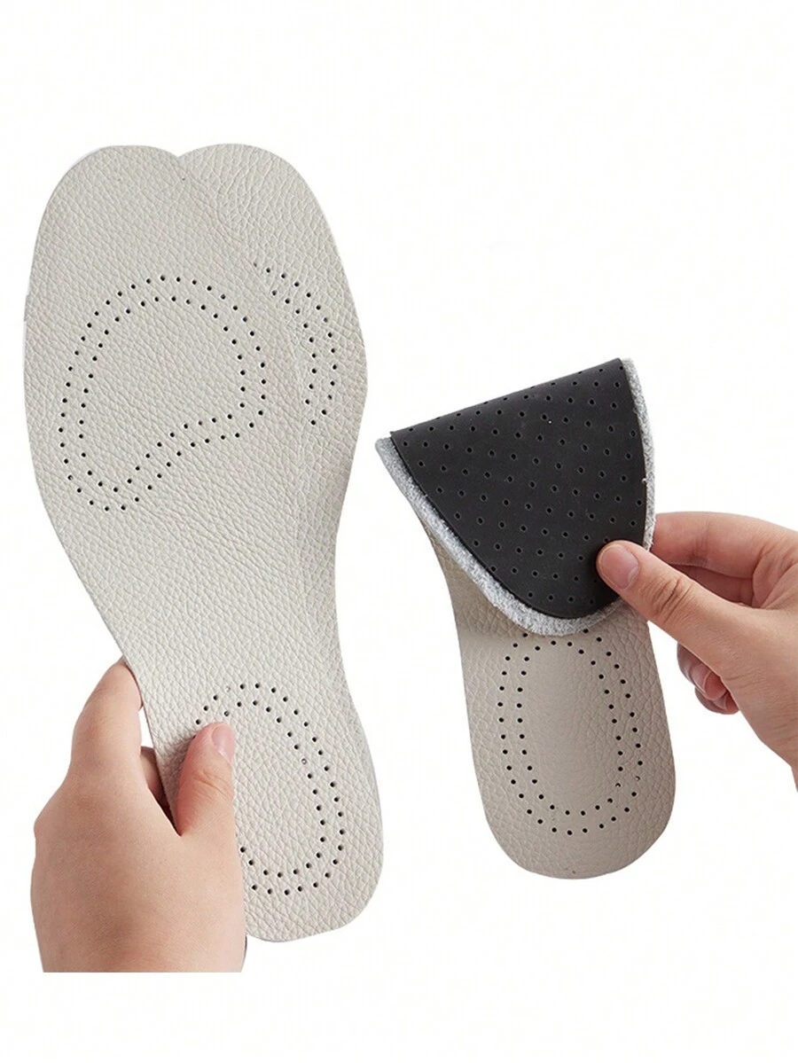 2入組透氣、吸汗、抗臭、減震、柔軟、舒適、耐磨和耐用的鞋墊 - 米色 - 查看 1