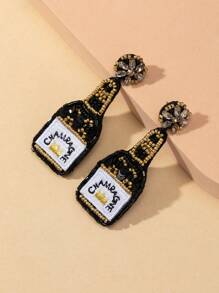 2入組串珠瓶子裝飾耳環 - 彩色 - 查看 10