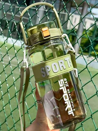 kit 3 Garrafa De Água Academia Com 2000ml 900ml E 300ml Portátil Adesivos