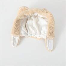 可愛的嬰兒帽,韓國風格,冬季,厚實毛絨,保暖且耳保護,男女通用