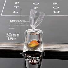 2 件隨機樹脂滴膠 Diy 創意小金魚和鯉魚形狀水袋鑰匙圈吊墜、裝飾品 - 彩色 - 查看 5