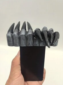 1入組萬聖節恐怖魔鬼之手書籤,恐懼鬼爪書分隔器,樹脂手工桌面裝飾,3.54''×3.74''×1.97'' - 彩色 - 查看 4