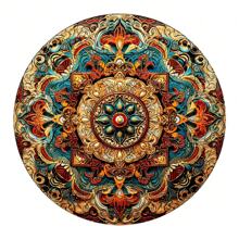 木制拼图神秘圆盘精致礼盒不对称形状拼图圣诞礼物成人减压个性化独特礼物家庭互动圣诞娱乐游戏拼图 - 杏色 - 查看 1