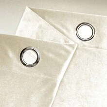 SNITIE 1片有紋擾流織花紋黑色遮光窗簾帶有聚酯簾環,適用於客廳、臥室、書房、家庭