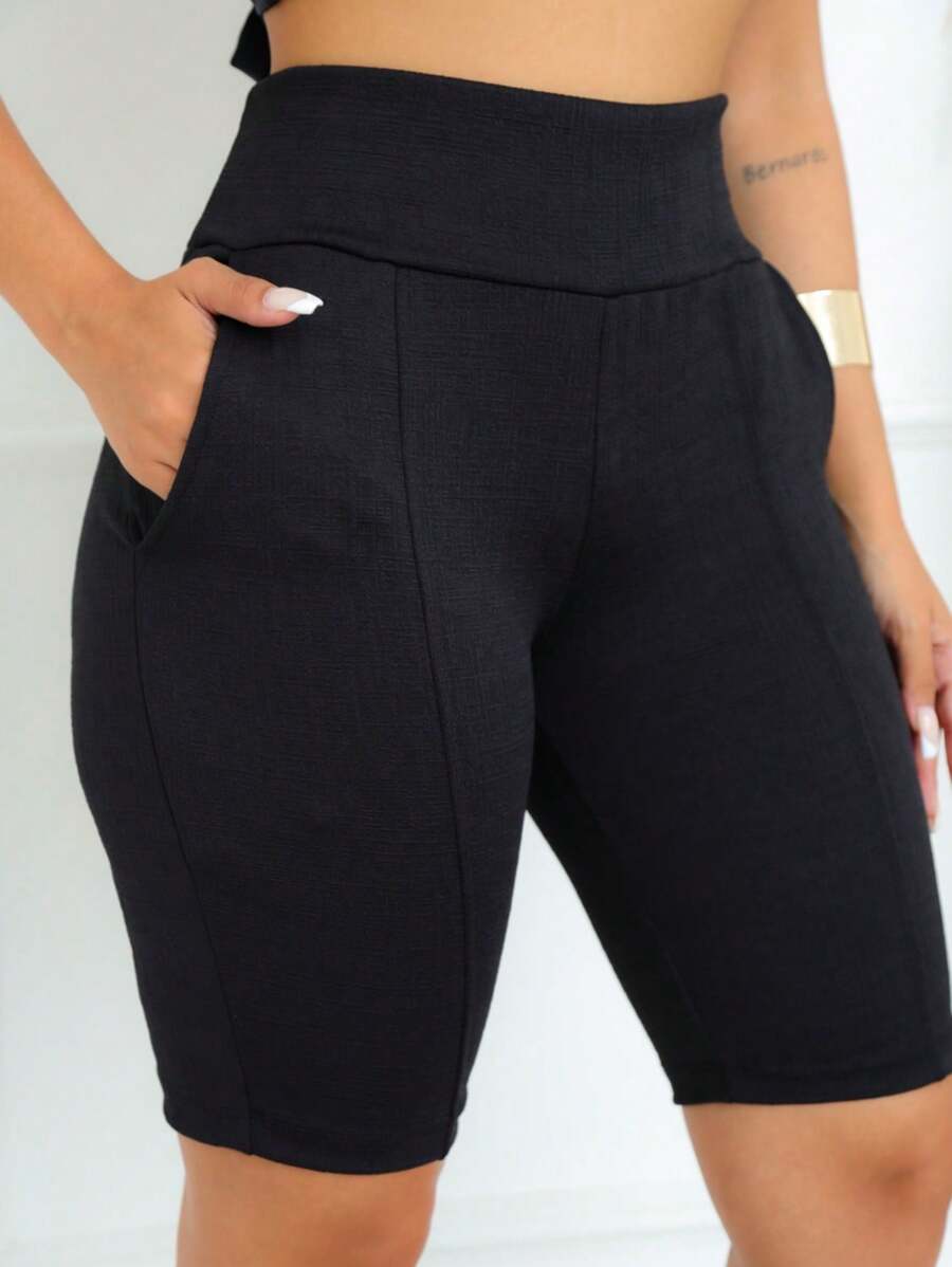 Women Shorts - 黑色 - 查看 1