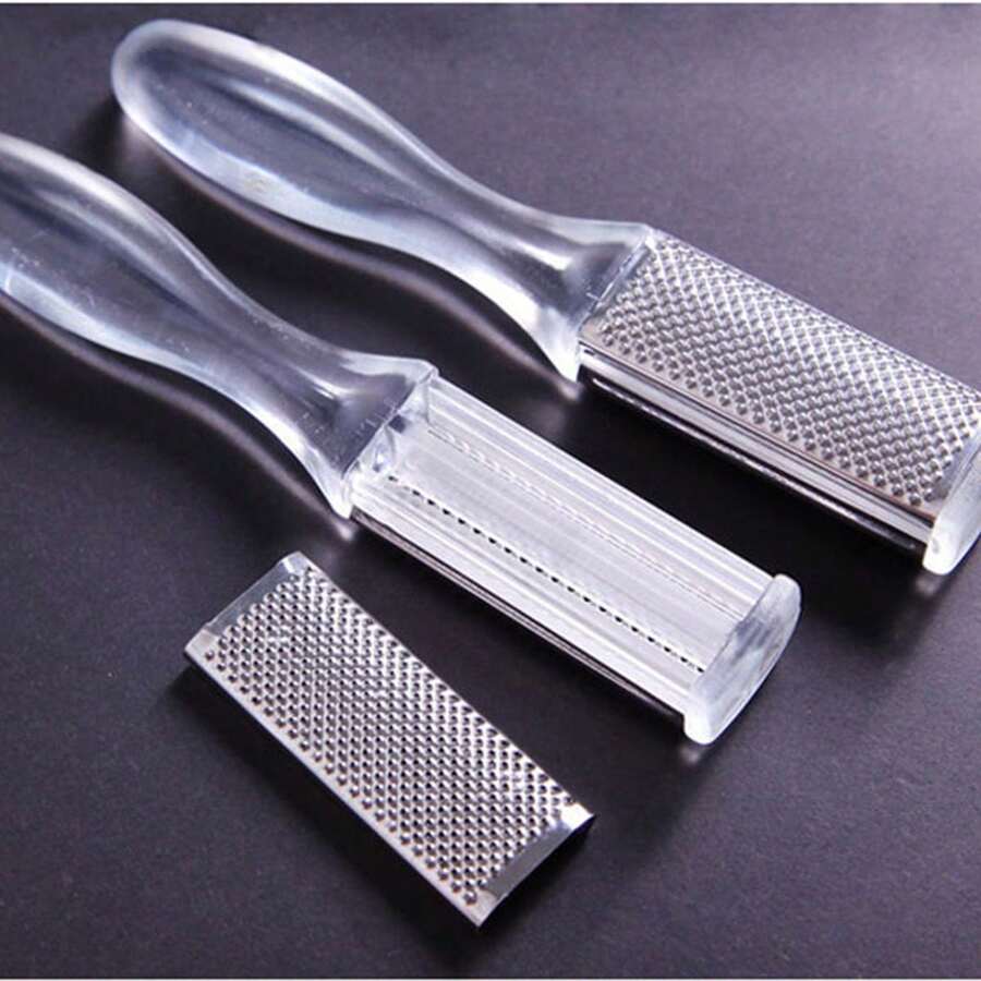 1pc Dual Sided Foot Scrubber & Callus Remover, Foot File For Pedicure - Transparent color - View 1