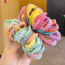 50入組兒童彈性髮圈,高彈性適用於幼童女孩,髮飾