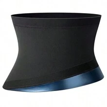 1入運動防汗腹部束身帶腰托馬甲 - 黑色 - 查看 6