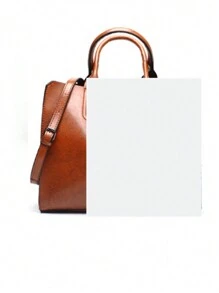 Double Handle Shoulder Tote Bag For Women, Rookies & White-Collar Workers, Minimalist Style Women Bag School Bag, School Handbag, Back To School Backpack, Large Capacity, Lightweight, Portable, Business Casual, Suitable For Teen Girls Women College Students, Rookies & White-Collar Workers, Perfect For Back To School, First Day Of School, College, Middle School, High School, Work, Business, Commute, Office, Business Casual Woman Bag Perfect For Office Business And Work, Work Bag Women, Ideal For Everyday Elegance & Special Occasions, Eye-Catching Work Bags For Women - Brown - View 5