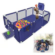 Corralito Para Bebe Corral De Gimnasio De Juegos Infantil - Azul - Ver 1