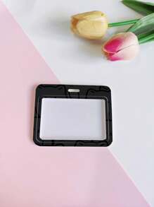 1 Pieza Tarjetero / Carcasa Horizontal, Patrón De Dibujos Animados, Cordón Retráctil Con Resorte Elástico Que Se Adapta A Tarjetas De Identificación De Estudiante, Tarjetas De Comida, Tarjetas De Autobús, Tarjetas De Identificación Del Trabajo - Blanco - Ver 7
