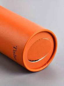 1/2/5/10pcs 16cm Solid-Color Cylindrical Tissue Paper Holder Boxes, Creative Home Paper Towel Dispenser For Bathroom, Kitchen, Living Room - Orange - View 4