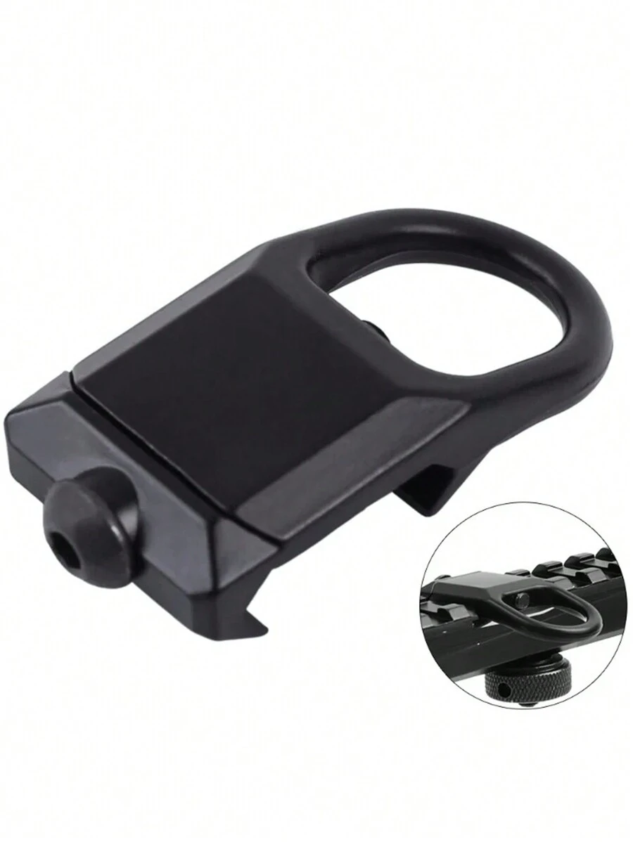 1pc Quick Detach Rsa Gbb Lock Buckle Qd Sling Steel Mount Adapter, For 20mm Rail Hunting Airsoft Rifle Accessories, Hunting Gear - Black - View 1