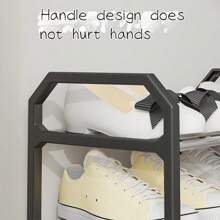 4層大型節省空間多用途置物架地落式組織架,適用於辦公室、客廳、浴室、廚房;容易組裝的梯形鞋架;宿舍鞋櫃;陽台植物架 - 白色 - 查看 4